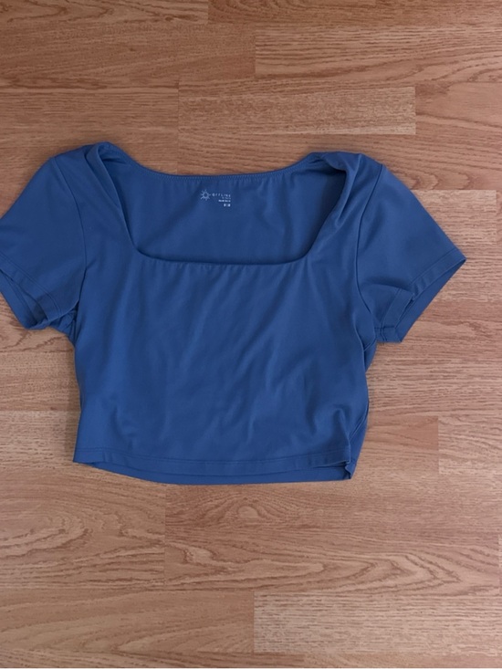 aerie Tops - aerie Blue Square-Neck Crop Top